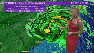 Hurricane Florence Outlook for Wednesday, September 14th, 2018