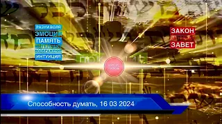 Способность думать, 16 03 2024