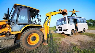 Our Bus VS JCB Bulldozer | JCB ने बस की चटनी बना दी | 10 Minutes Challenge