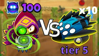 Boomerang Monkey Paragon (Glaive Dominus) vs. 10 tier 5 Elite Vortex (Bloons TD 6)