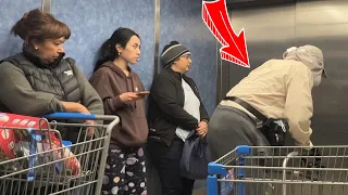 Stinky Fat Grandpa Farts on People Of Walmart!! (Awesome Reactions!)