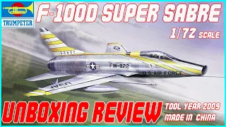 TRUMPETER 1/72 F 100D SUPER SABRE UNBOXING REVIEW