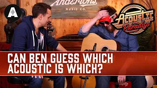 Ben's First Ever Blindfold Challenge! Does he know his Acoustic Guitars?