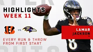 Every Run & Throw from Lamar Jackson's First Career Start