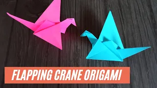 Crane Origami Flapping Wings | Flapping Bird Origami Tutorial