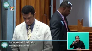 Hon. Radrodro informs Parliament