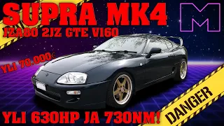 KOEAJOSSA - (VIRITETTY!) TOYOTA SUPRA MK4 JZA 2JZ GTE -95 (4K)