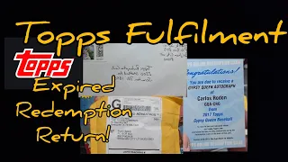 I sent in a 5 Year Expired Topps  Redemption and it was Fulfilled!! Topps Fulfilment Came Through!!