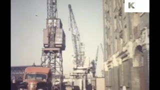 1950s London, Docks, Colour Footage