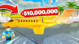 I BOUGHT A GOLDEN PRIVATE JET IN ROBLOX VEHICLE LEGENDS!!!