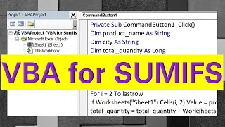 Excel VBA Sumifs with Multiple Criteria - Macros for Excel