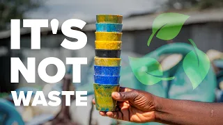 Raphael turns plastic waste into valuable everyday items in Kakuma