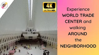 ⁴ᴷ⁶⁰DAZZLING NYC Walk: WORLD TRADE CENTER, OCULUS Mall, NEIGHBORHOOD Walk! BRIGHT lights and SCENES!