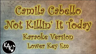 Camila Cabello - Not Killin’ It Today Karaoke Instrumental Lyrics Cover Lower Key Em