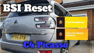 C4 Picasso BSI reset due to "Check indicator direction" "Check sidelights"