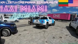 Aukcionas IAAI MIAMI, parodysiu retesnius auto, tesiam krova Miami terminale