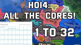 Best CPU for Hearts of Iron 4? AMD or Intel? 1 to 32 cores tested.