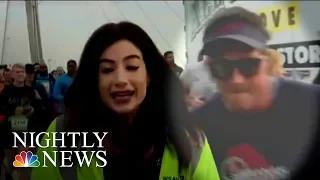 Runner Accused Of Groping Reporter During TV Broadcast Charged With Battery | NBC Nightly News