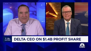 Delta Air Lines CEO Ed Bastian on $1.4B profit sharing, travel demand outlook