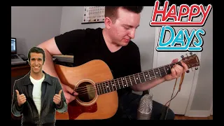 Happy Days Theme --- Fingerstyle Guitar Cover + Free Tabs {Jacob Neufeld}