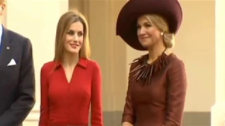 King Willem-Alexander and Queen Máxima meet with King Felipe VI and Queen Letizia at Noordeinde