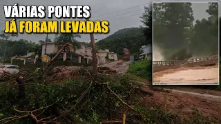 PONTE DE FELIZ NO RIO GRANDE DO SUL É ARRASTADA PELA FORÇA DAS ÁGUAS!