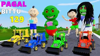 Pagal Bittu Sittu Aur Chirkut Wala Cartoon | Jcb Wala Cartoon | Pagal Beta | Desi Comedy Video