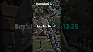 sigma🔥~Boy's Life at Age 12-25 #motivation #attitude #shorts