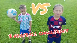 Jordan  vs sonny 3 football challenges