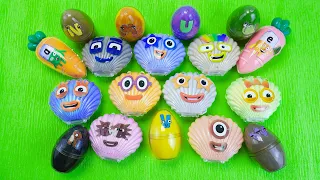 Looking For Numberblocks Slime With Dinosaur Egg, Seashell Mixed - Satisfying Video ASMR