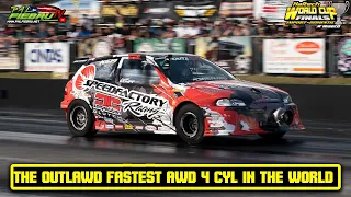 World RECORD AWD 4 Cyl in The World | The OutlAWD SpeedFactory 6.91 @198mph World Cup Finals 2022