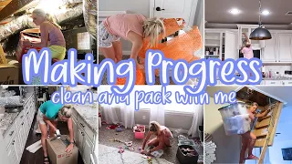 MAKING PROGRESS CLEAN AND PACK WITH ME / MESSY HOUSE CLEANING MOTIVATION / SUMMER CLEAN WITH ME