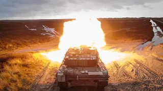 Leopard 2A5 kampvognen affyrer sit sidste skud