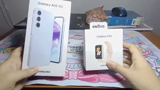 Samsung Galaxy A 55 + Galaxy Fit 3 (unboxing)