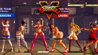 Street Fighter V AE Chun Li/Juri/Sakura vs Laura/Cammy/Karin PC Mod