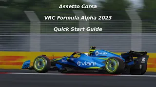 VRC Formula Alpha 2023 Quick Start Guide