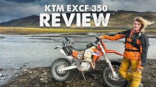 Enduro bike  off road review on KTM EXC-F 350 in Iceland