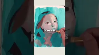 Gouache painting process demo 🌟 shorts