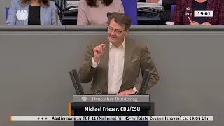 Mahnmal für die verfolgten und ermordeten Zeugen Jehovas - Rede von Michael Frieser (CDU/CSU)