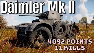 4092 Points/11 Kills before ☠️ - Daimler Mk II - Realistic Battles - War Thunder [1440p 60FPS]