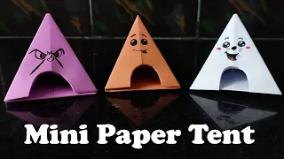 DIY MINI PAPER TENT | Paper Craft  | Easy Origami Tent DIY | Paper Crafts Easy | Tent DIY