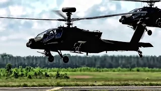 AH-64 Apache Helicopters • Synchronized Launch