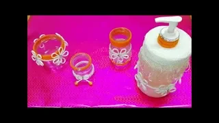 DIY Из стеклянных баночек органайзеры в ванную комнату Подарок своими руками