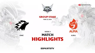 Onic vs Aura HIGHLIGHTS MPL ID S13 | AURA VS ONIC