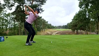 🇦🇺 Min Woo Lee 3 Wood Slow Motion - Down the line Golf Swing. BMW PGA Championship Wentworth 🏴󠁧󠁢󠁥󠁮󠁧󠁿