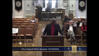 MONTGOMERY CITY COUNCIL WORK SESSION (10/18/22)