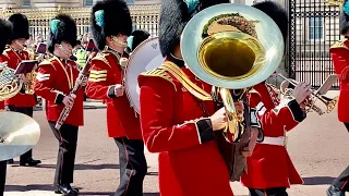 Changing of The Guard at Buckingham Palace, New Guards Arrive at The Palace