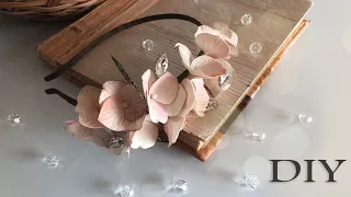 Невероятно красивый и нежный ободок с цветами из фоамирана | DIY | Foam flowers