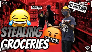 STEALING PEOPLE GROCERIES PRANK(EXTREMELY FUNNY)
