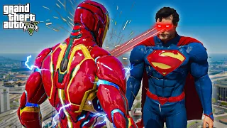 GTA 5 - Superman VS Ironman Prime Armor | Epic Battle !!